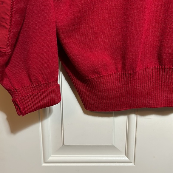 Paul & Shark Yachting Wool Blend Elbow patch red v neck sweater - Picture 8 of 12